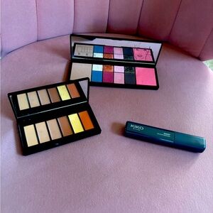 Two KIKO MILANO Eye and Cheek pallets with Smart Color KIKO Mascara